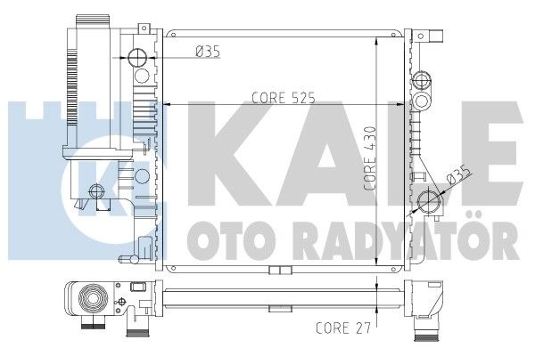 KALE OTO RADYATÖR Radiators, Motora dzesēšanas sistēma 354700